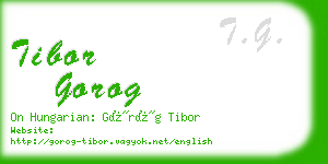 tibor gorog business card